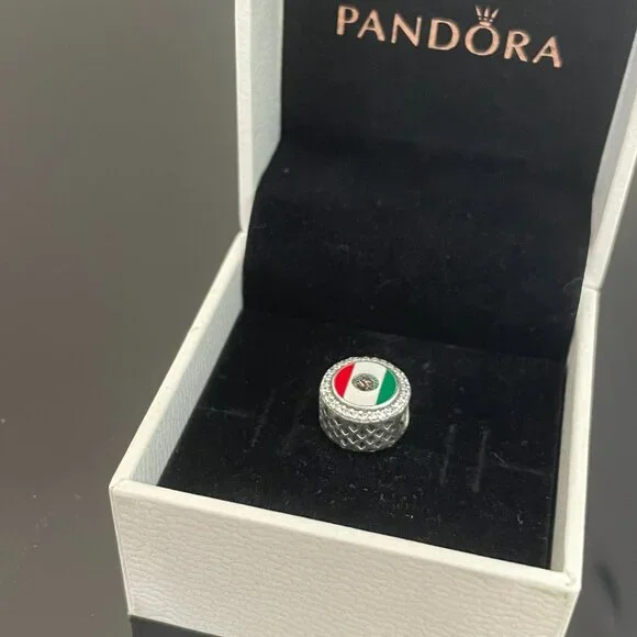 Pandora Mexico Flag Charm Flag Bead Charm Travel Charm - Picture 3 of 8